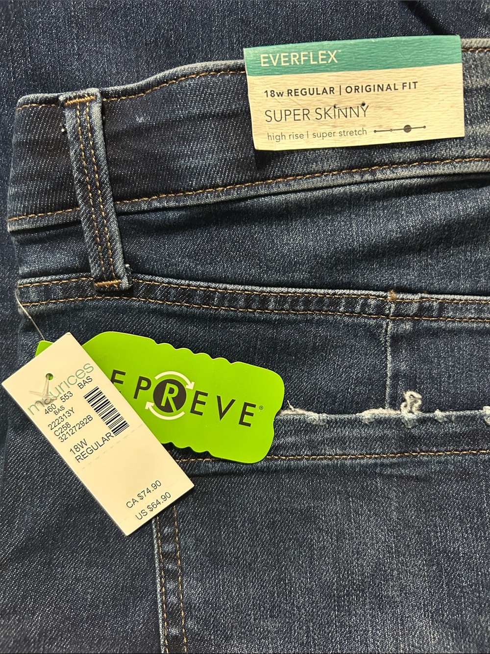 Super Skinny High-Rise Women's Jeans — Dark Blue Everflex by Maurice’s